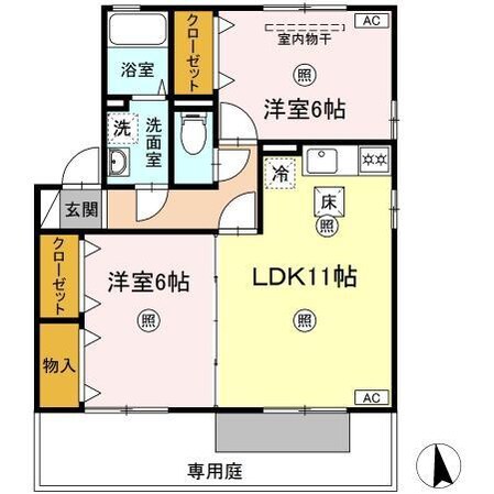 東山公園駅 徒歩44分 1階の物件間取画像